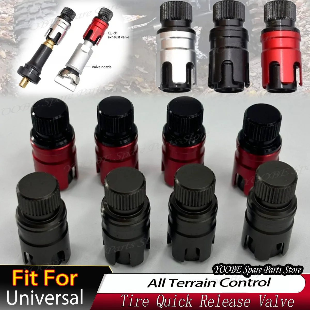 Universal Quick Release Valve Desert Off-road Sand Tire Pressure Relief Valve Tire Deflation Tool Body Kit Tuning Auto Parts