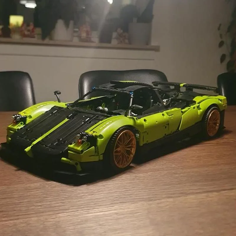 New Technologys MOC- 168727   1:8 skala Zonda Cinque Hypercar Super samochód wyścigowy Model klocki do budowy zabawki z klocków prezenty urodzinowe dla dzieci