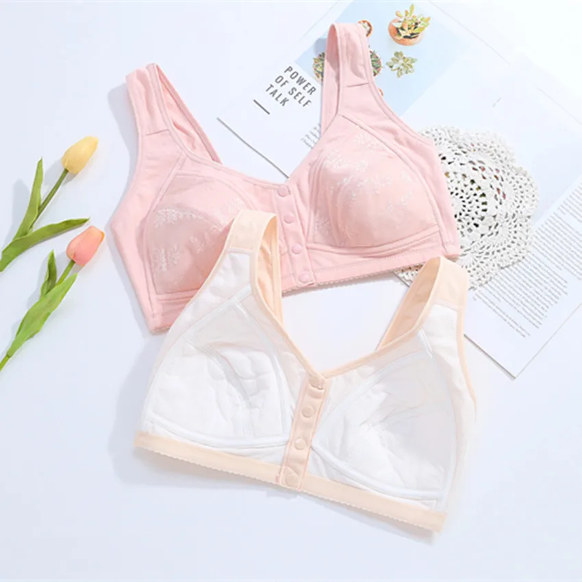

New Comfortable Breathable Lace Net Maternity Bra for Middle-Aged And Elderly Women with Feed Hole Design Underwear Brassiere