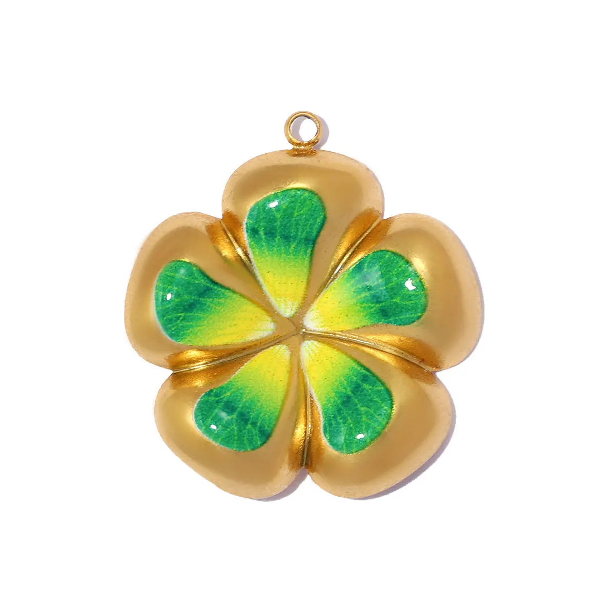 

3Pcs/Lot Stainless Steel Enamel Flower Charms DIY Earring Heart Necklace Pendants for Fashion Jewelry Making Wholesale