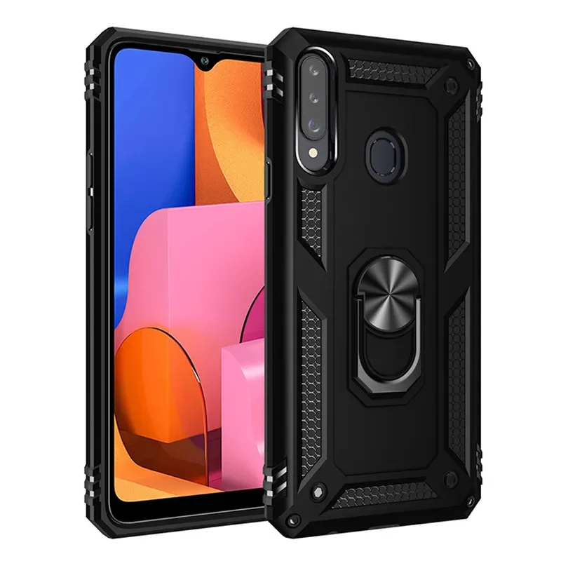 For Samsung Galaxy A10 A20 A30 A40 A50 A70 A10E A20E Armor Car magnet Case For A10S A20S A30S A01 A11 A21 A31 A41 A51 A71 5G