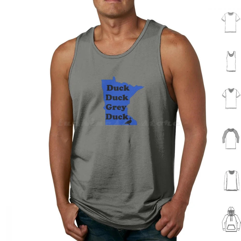 Grey Duck ( Blue ) Tank Tops Print Cotton Minnesota Duck Grey Goose Weird Great Lakes Minneapolis Pride Game