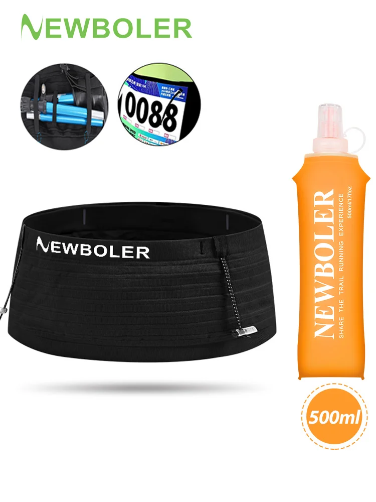 NEWBOLER sac de taille de course hommes femmes Invisible Trail course ceinture hydratation taille Pack support pour téléphone gymnase Fitness Marathon
