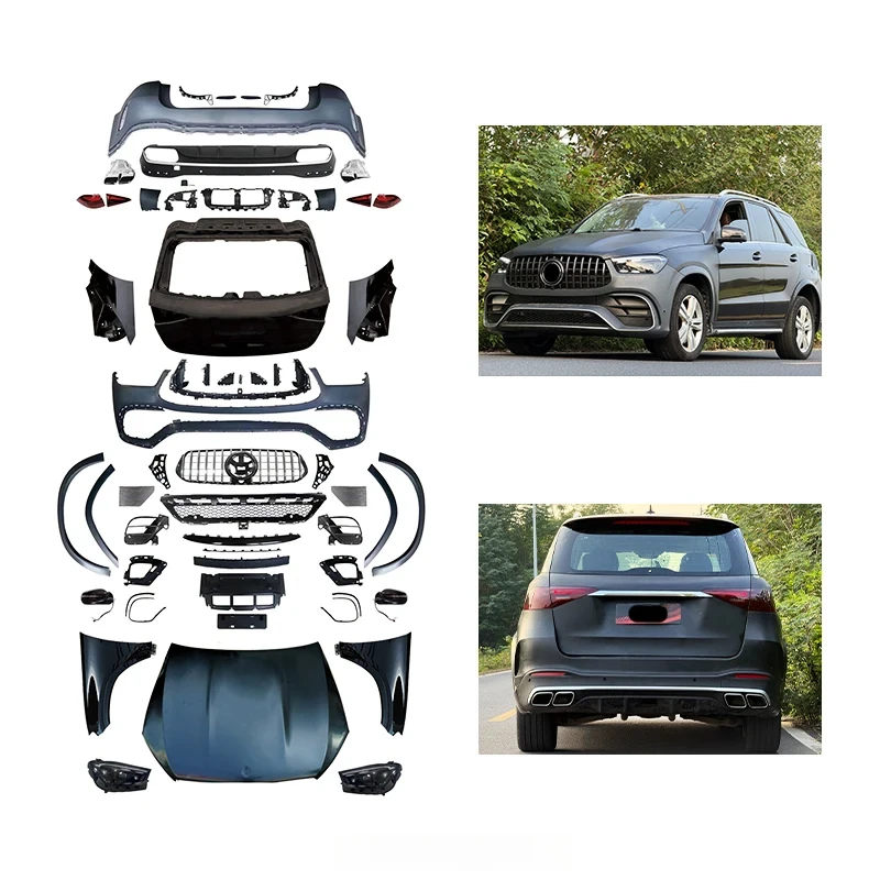 ชุดแต่งกันชนหน้า/หลัง รุ่น ML W166 2012-2015 GLE167 63 พร้อมไฟตัดหมอก แบบติดตั้งง่ายไม่ต้องดัดแปลงตัวถัง สำหรับรถยนต์ M-Class ขายดีจากโรงงาน