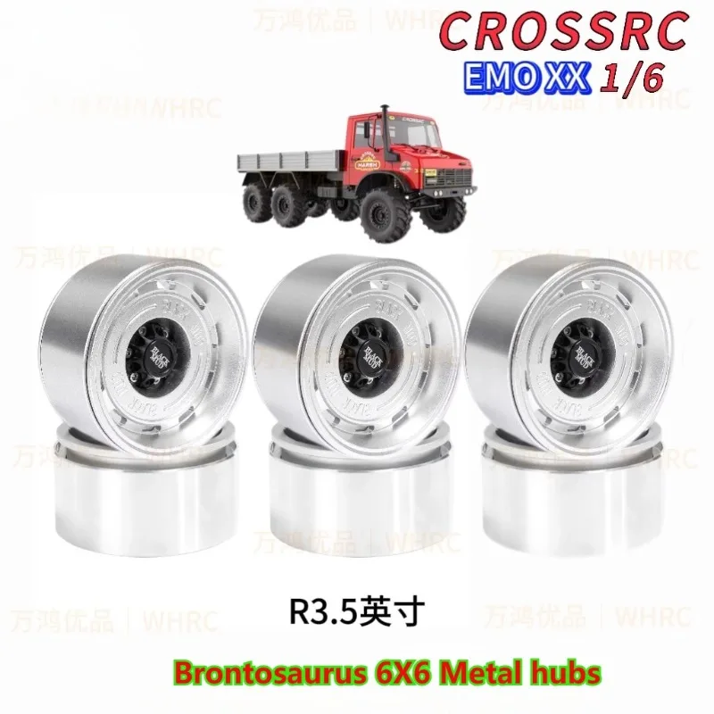 CROSSRC 1/6 EMO XX dinosaurio juego de cubo de rueda de Metal para 4X4 Stegosaurus 6X6 Brontosaurus coche trepador de control remoto simulación de barro piezas de mejora