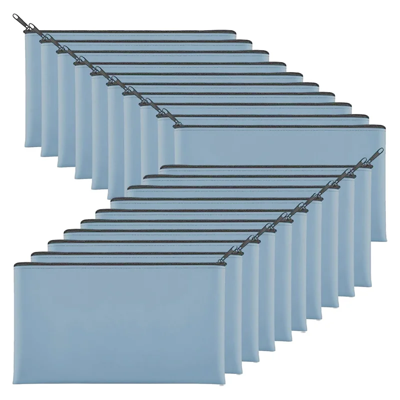 Paquete de Qy-20 bolsas de dinero de 11,5X6,1 pulgadas bolsas de depósito bancario con cremallera bolsas de dinero para monedas para monedas en efectivo herramientas de factura cosmética