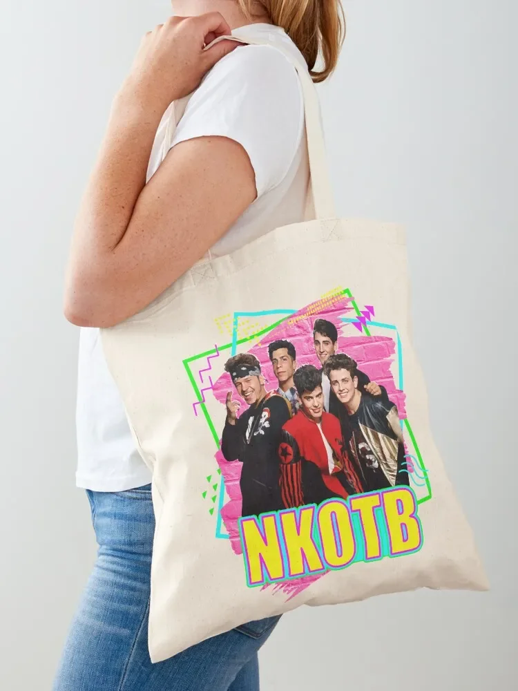 NKOTB Music Classic T-Shirt Tote Bag shopper bag women canvas custom fabric bag tote canvas