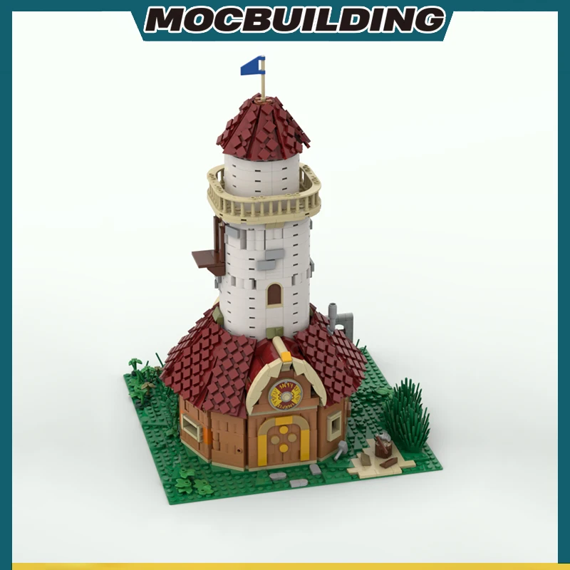 MOC Building Block Vikinged Watchout Sentry Tower Lighthouse Technology Bricks DIY Castle Assembled Model Toy Xmas Gifts 1519PCS