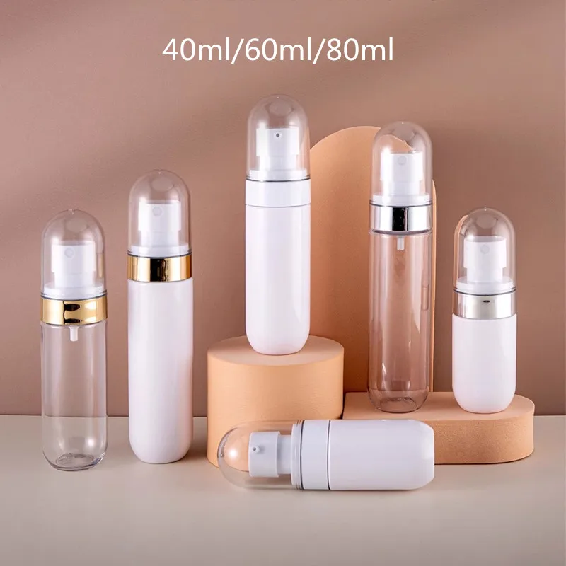 10/30PCS 40/60/80ml Empty White PET Spray/Lotion Bottle Toner Spray Bottle Lotion Alcohol Disinfection Bottle Perfume Bottle