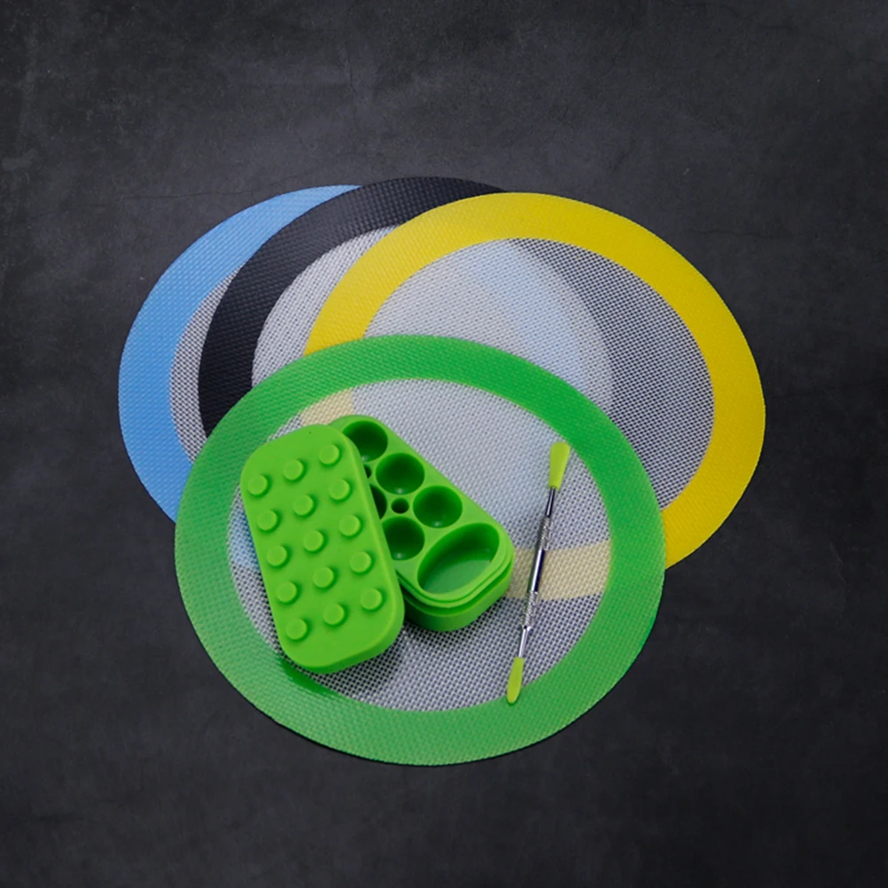 

2 Pcs Silicone Baking Mat Round Heat Resistant Barbecue Mat Non-stick Baking Sheet Liner (20CM, Yellow)