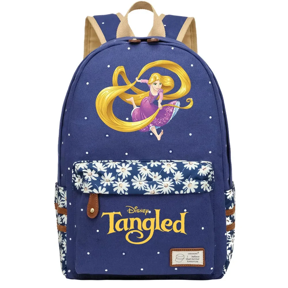 Teenagers Schoolbags Girls Kids Tangled Rapunzel Princess School Book Bags Women Bagpack Canvas Travel Laptop Backpack