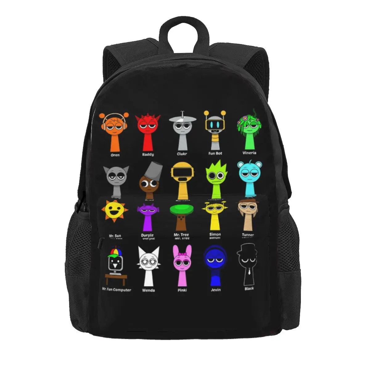 

All My Sprunki Game Toys Backpack Daypack Large Capacity Kids BookBag School Bag Shoulder Bags for Men Women