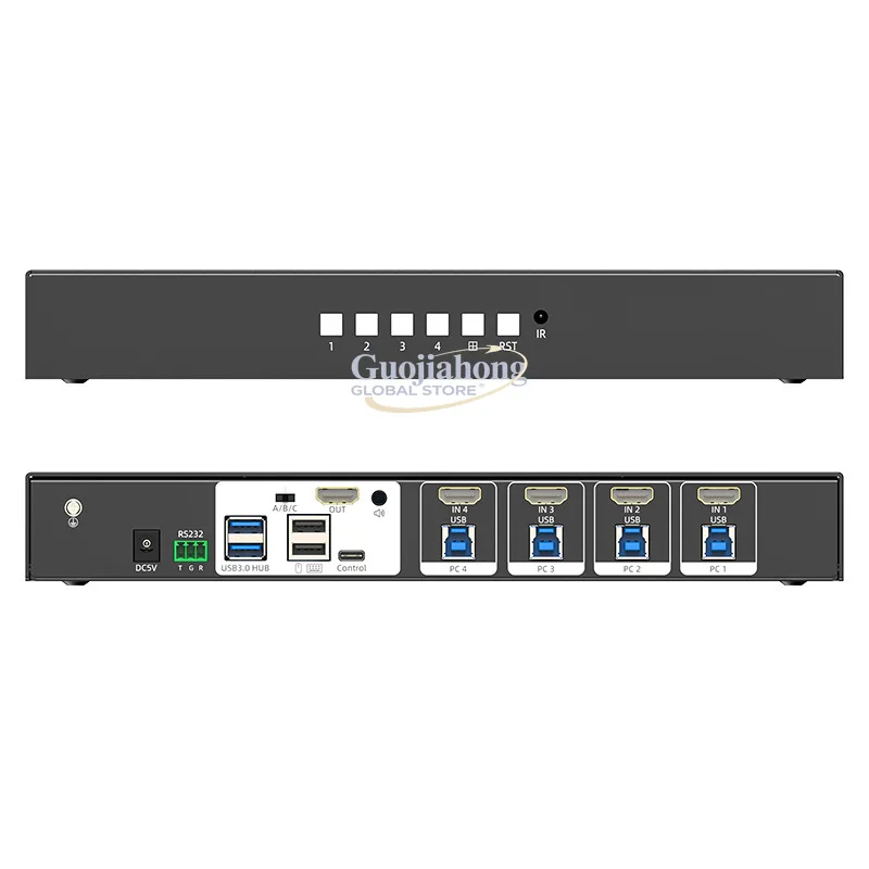 

eKL-41HK3.0 HD&MI KVM Seamless Splitter Switcher 4 in 1 out 4K@30Hz USB3.0