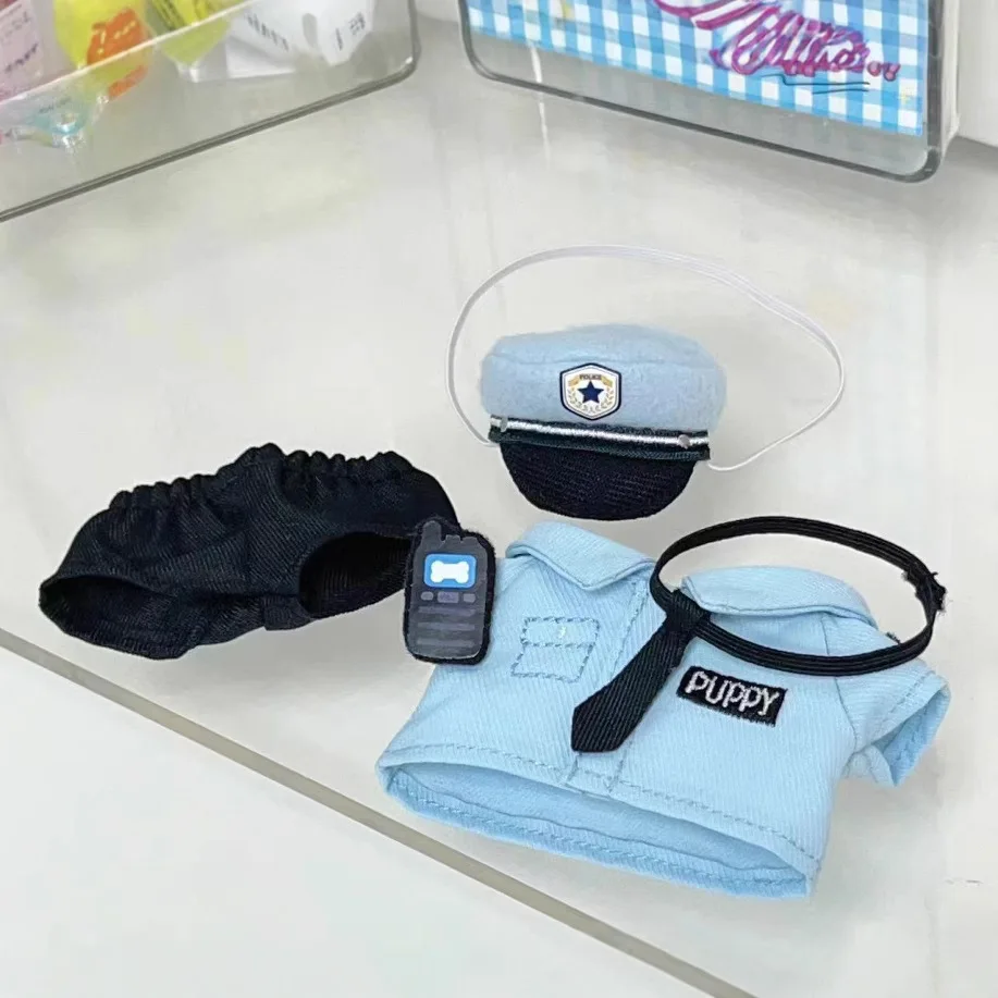 Voor Labubu Kleding Pop voor V1 V2 Pop Kleding Accessoires marine politie Labubu Kleding Designer cadeau