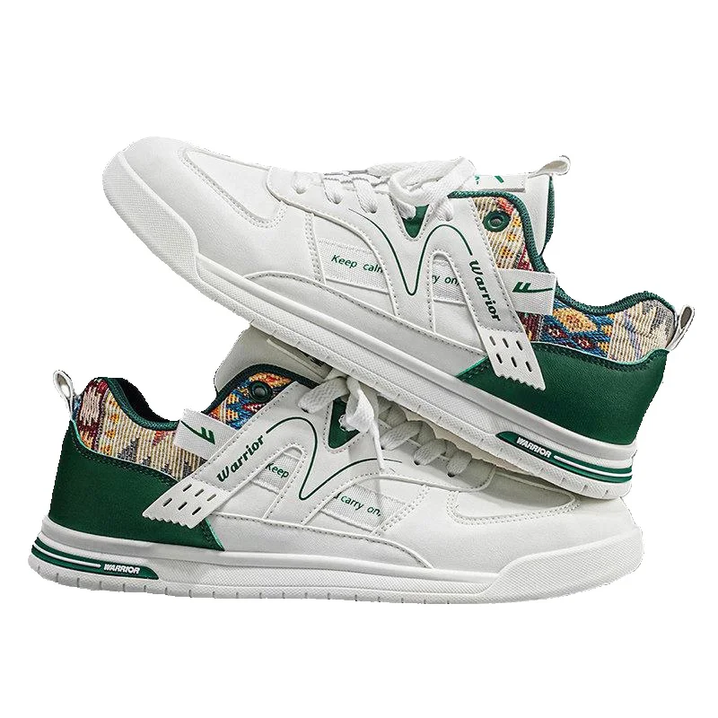 Pull-back Shoes For Men, New Popular Spring Versatile White Sneakers, Men's Sports Shoes, Men's Leather Panel Shoes_vogvips.com