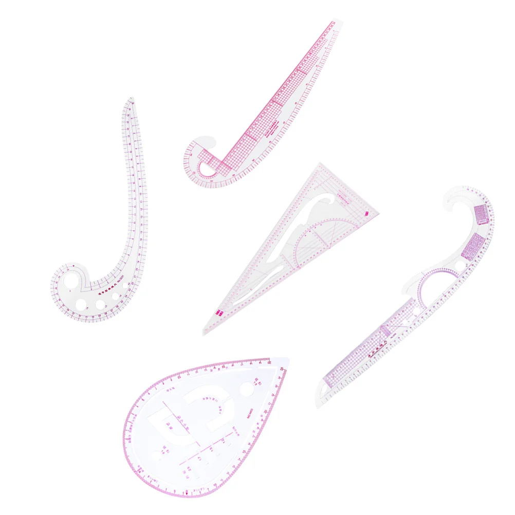 ไม้บรรทัดตัดเย็บเสื้อผ้า 1 ชุด แบบยืดหยุ่น แม่นยำ สำหรับวาดเส้นโค้ง เส้นตรง และเครื่องมือตัดเย็บด้วยมือ