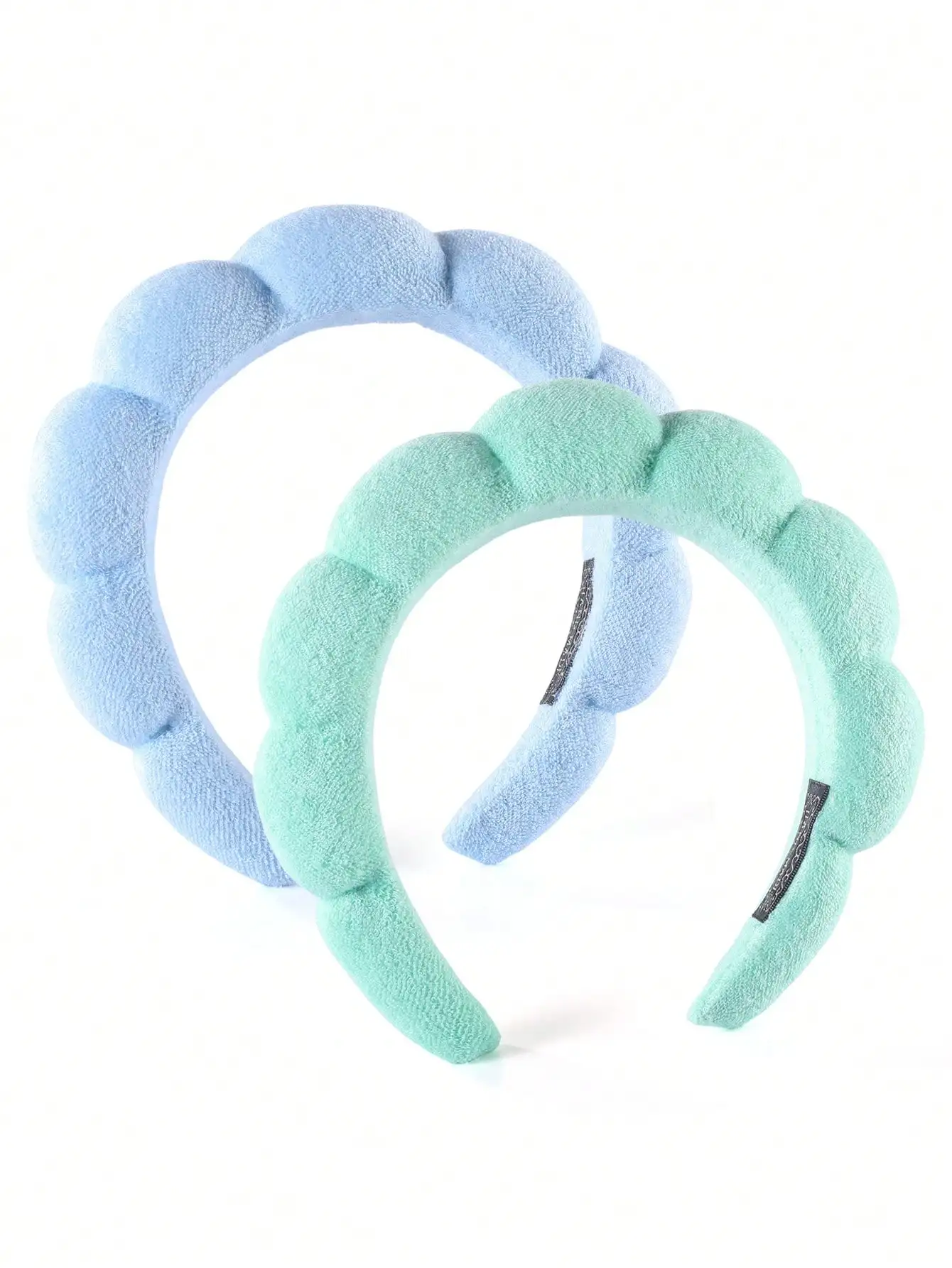 

2 Pcs Girls Spa Headbands For Washing Face Or Facial, Fashion Skincare Headbands, Terry Cloth Headband Combo Pack - Puffy