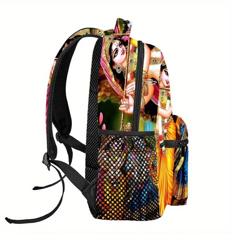Indian Mythology Characters Lovers Printed Backpack, Men's Outdoor Sports Backpack Hiking Backpack, Camping