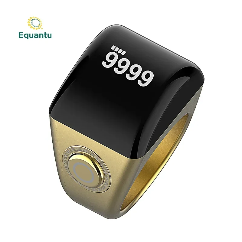 Equantu Digital Muslim Products Mini Zikr Ring Counter Smart Azan Alarm Tasbeeh Tasbih Ring