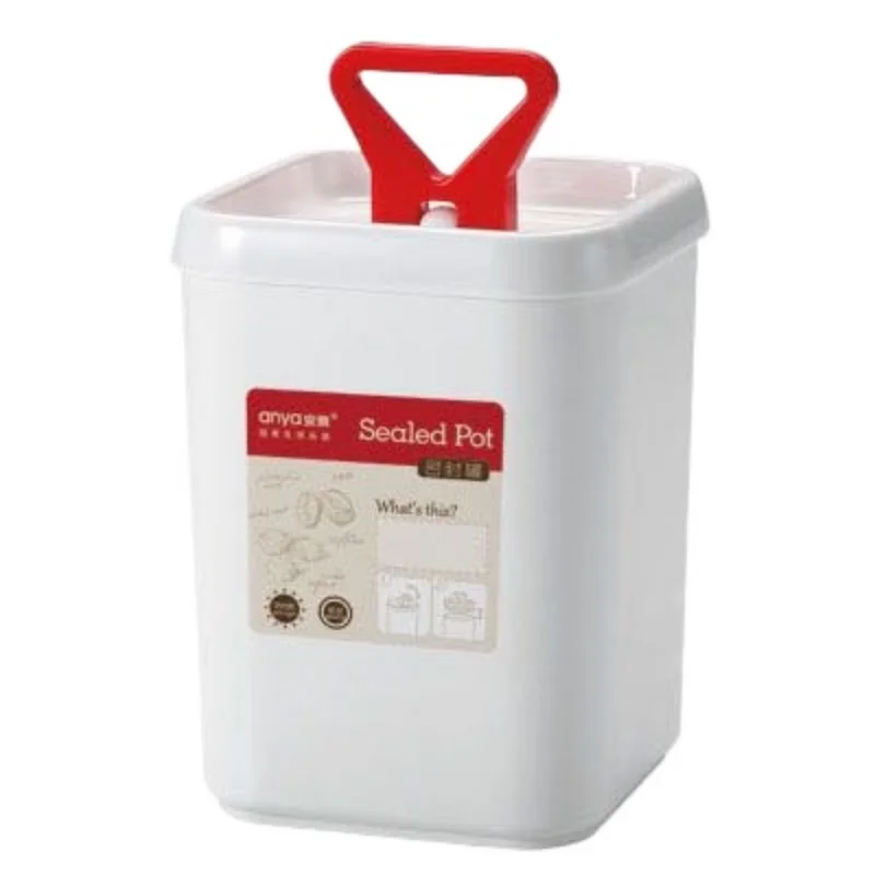 

*Sealed tank Medium square portable storage tank Food grade plastic kitchen storage box Milk powder tank