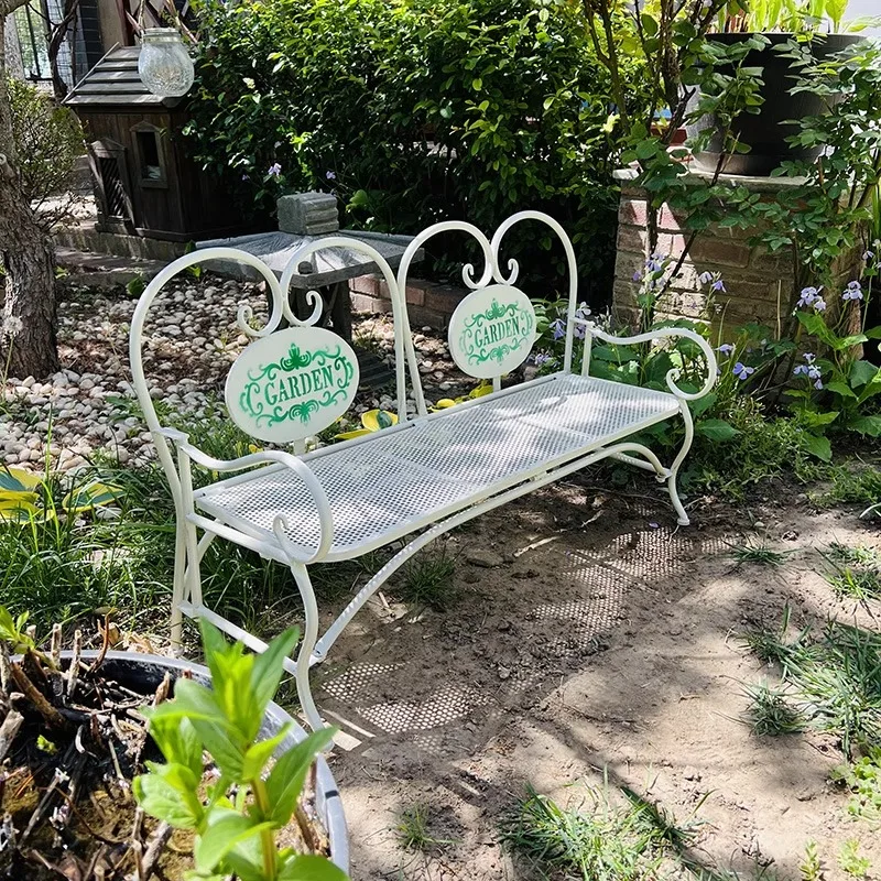 

American country retro wrought iron small chair flower stand flower pot stand balcony wrought iron outdoor floor indoor outdoor
