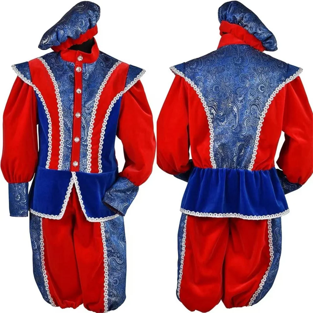 Disfraz de noble renacentista tudor de la época de Isabel, uniforme medieval del rey Henry VII, vestido de baile hecho a medida