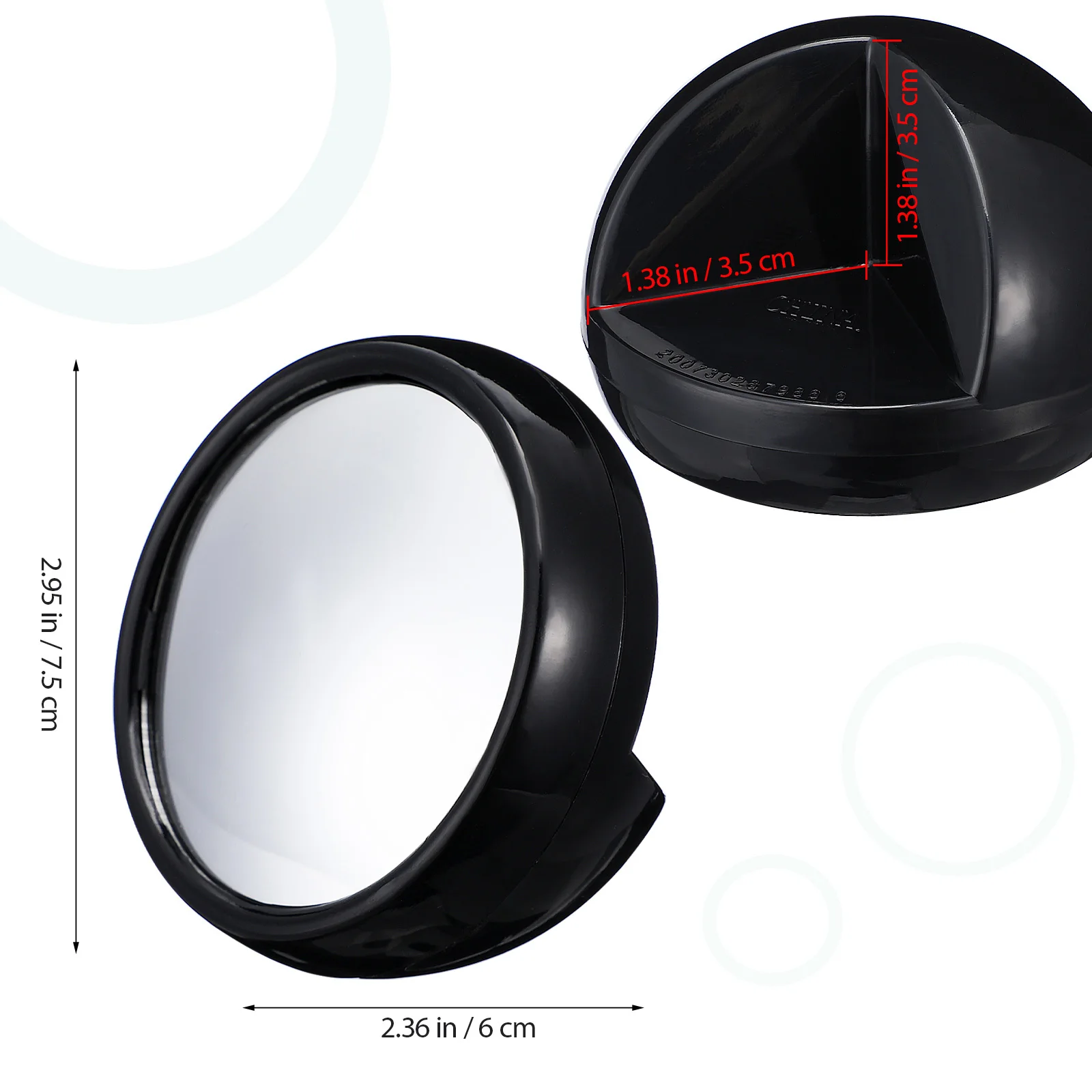 3Pcs Office Desk Mirror Compact Computer Monitor Mirror with Wide Angle View for Workstation Security and Privacy Cubical