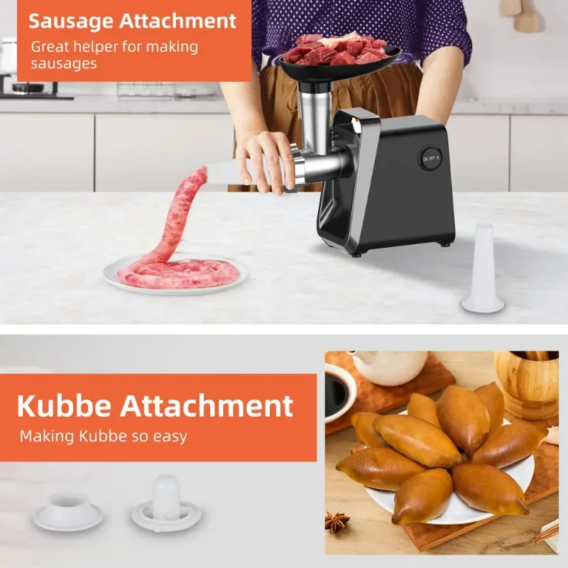 

【Professional Grade】TX Electric Meat Grinder Powerful Max 750W Heavy Duty Meat Mincer Sausage Grinder Stainless Steel Food Proce