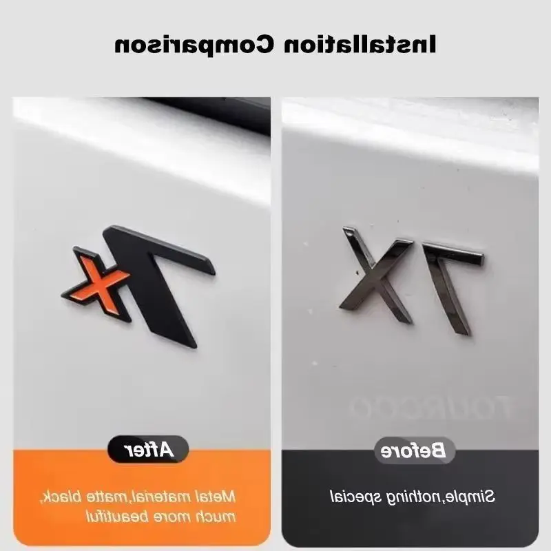 

For ZEEKR 7X 2024 2025 Tailgate Modified Accessoris Car Logo Character Personalized