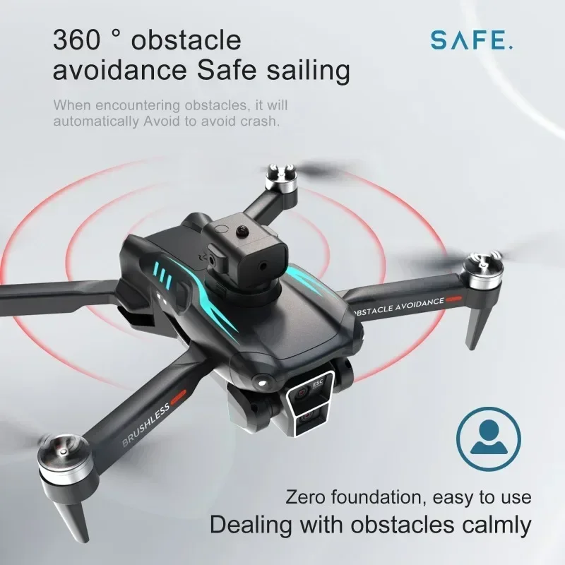 FYZS T2 Dron con cámara Dual 2,4G Quadcopter flujo óptico sin escobillas avión para evitar obstáculos seguimiento de larga resistencia