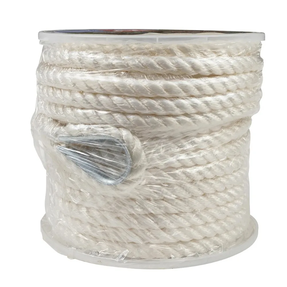 3/8"x100' Nylon Braided Marine Anchor Line 100 Foot Length