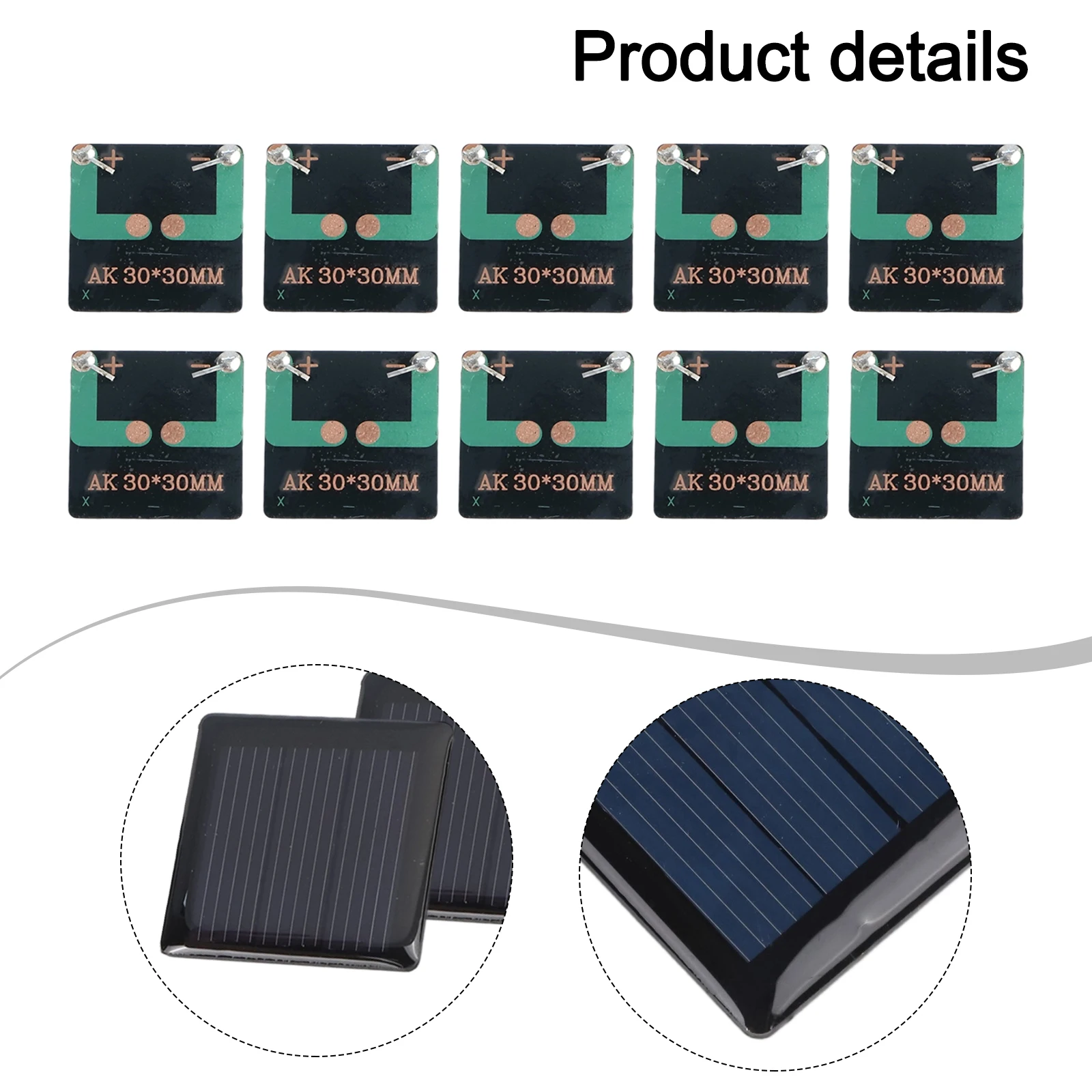30mm X 30mm Mini Solar Panel Compact Solar Panel For DIY DIY Solar Project Easy Installation Low-Power Appliances