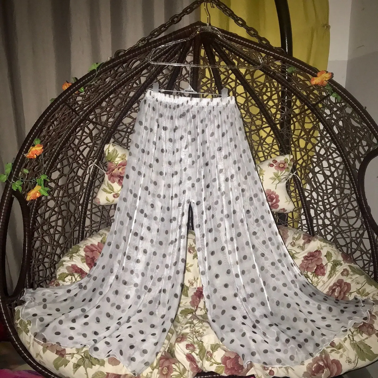 سراويل بيجامة شبكية لامعة للجنسين للصيف والربيع بالإضافة إلى حجم قيعان النوم وبنطلون فانوس