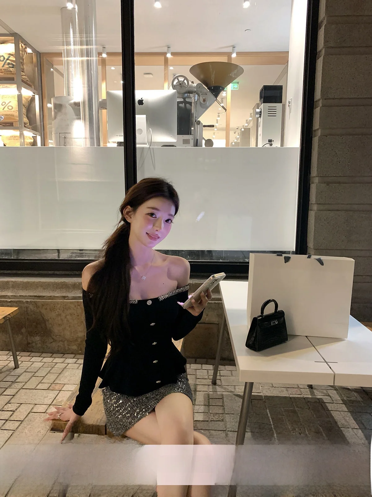 

Вязаный свитер Yoyozhang Bla-oulder для женщин, зимний топ с утягивающим эффектом на талии, французский стиль, длинный рукав, с пуговицами