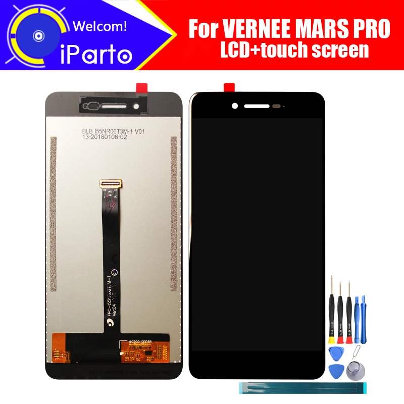 

Vernee Mars PRO LCD Display+Touch Screen Digitizer 100% Original Tested LCD Screen Glass Panel For Mars PRO+tools+ Adhesive