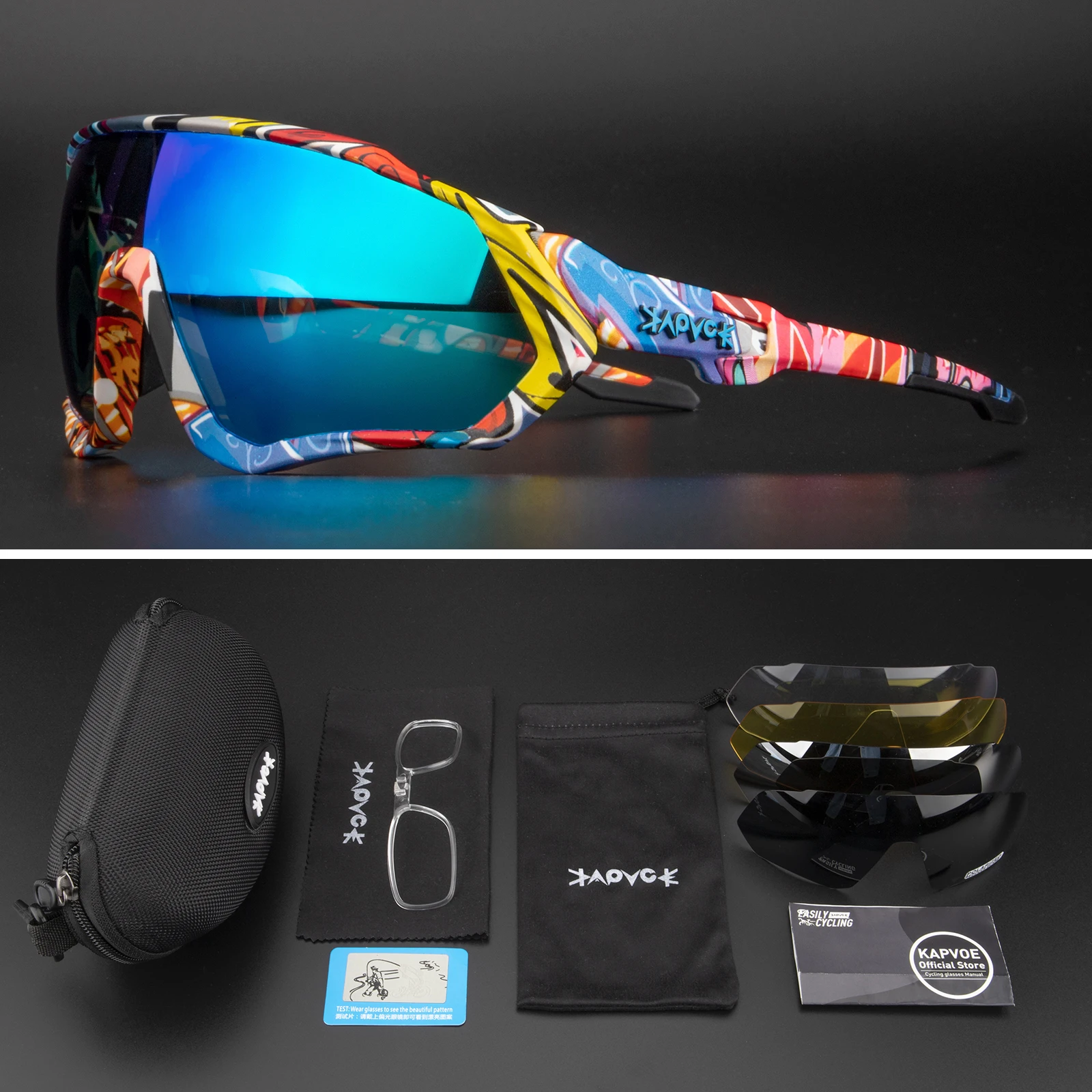 

Фотохромные велосипедные очки Kapvoe для мужчин, модные велосипедные солнцезащитные очки, спортивные очки, велосипедные очки MTB, защита для верховой езды, UV400