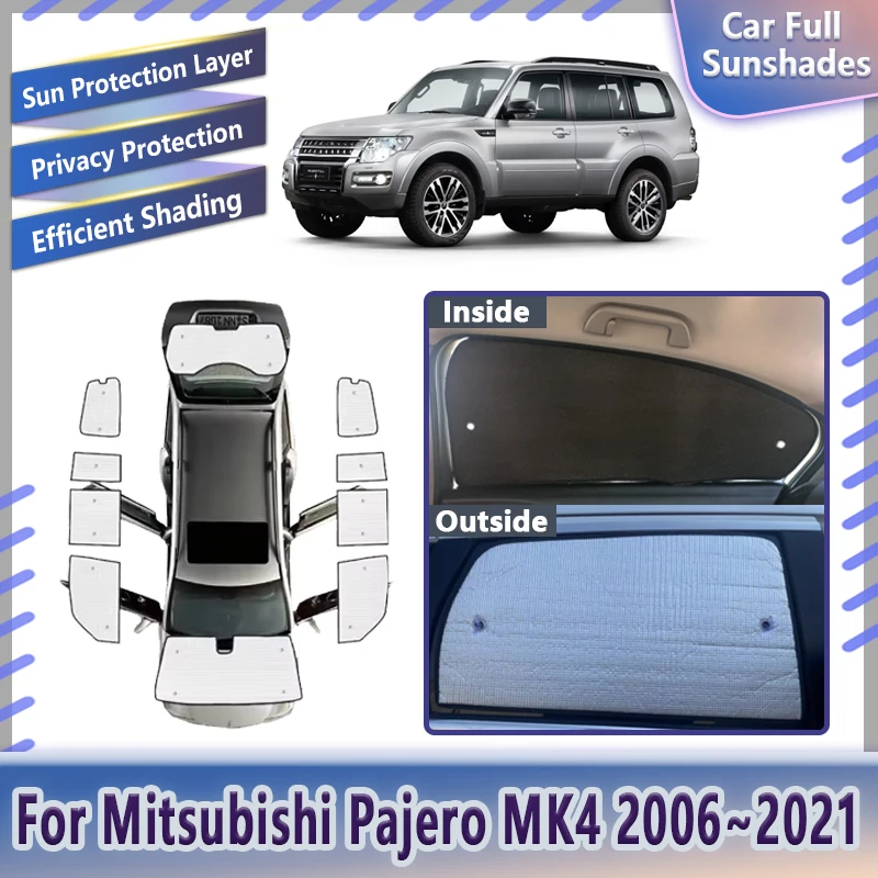 Parasol de coche para Mitsubishi Pajero MK4 2006 ~ 2021 Montero Shogun V80 V73 V93 cubierta de visera de parabrisas accesorios de piezas de automóvil