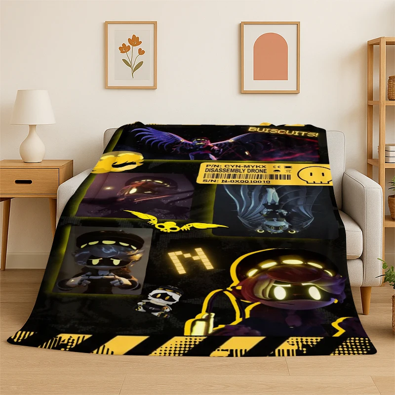 Cartoon Murder Drones Uzi V Robot Flannel Blanket Soft Warm Throw Blanket for Bedroom Living Room Bed Travel Camping Picnic