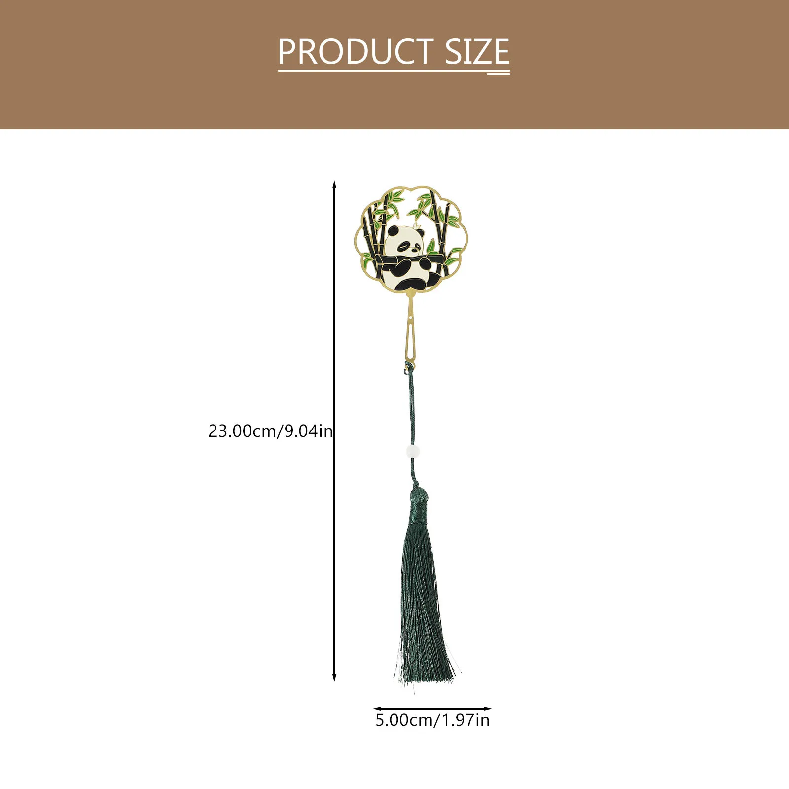 2Pcs 금속 팬더 북마크 독특한 만화 모양 책 페이지 마커 어린이를위한 휴대용 독서 마커 학생 사무실 사용