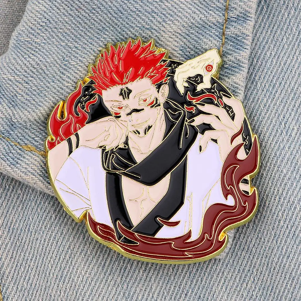 PF742 Coleções Japonês Anime Ícones Jujutsu Kaisen Esmalte Pin Broches roupas Mochila Collar Emblema Lapela Pin Jóias Presentes