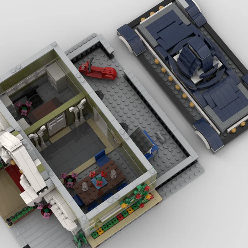 1272 stücke MOC Modulare Stadt Halle Alternative Bauen Modell Bausteine Montieren Weihnachten Geschenke DIY Idee Ziegel Kinder Spielzeug Geburtstag