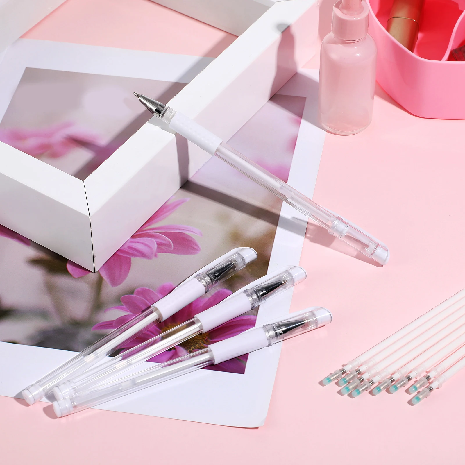 

1Set Waterproof Beauty Pen Eyebrow Marker Pens with Refills for Tattooing Brows Body Art Marking Professional Embroidered Pen