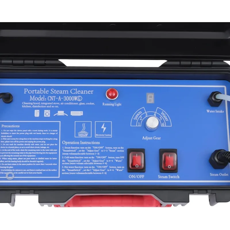 GOSHET 1700W High Pressure Steam Cleaner, 110V 3.5Pa 3000H Handheld Portable Instant Steam Cleaning Machine (CNT-A-3000WG)