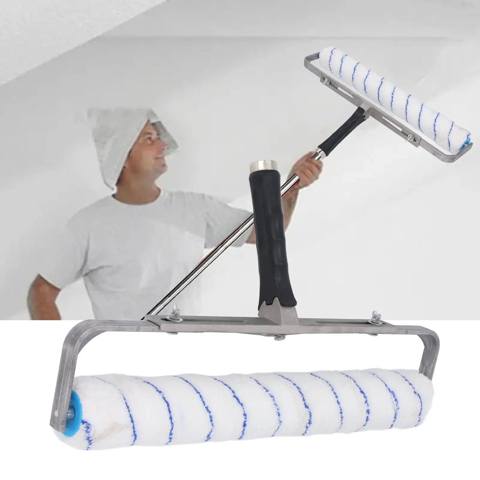 Farbroller 18 Zoll Breite 1/2 Zoll Florhöhe Hocheffizienter Wandmalerei-Rollpinsel für Alle Farben 18 Zoll Malerrolle