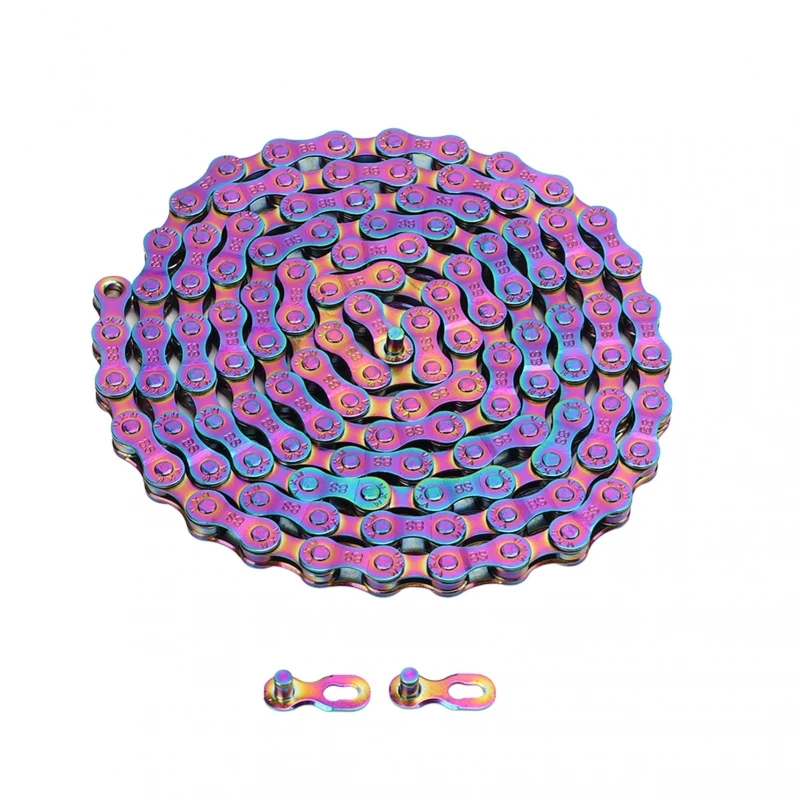 AliExpress Qiilu 8 Speed Chain Color Bike Chain Bike Chain Rust Proof Sensitive Colorful Electroplating 6 7 8 Speed Chain For Road Mountain Bikes
