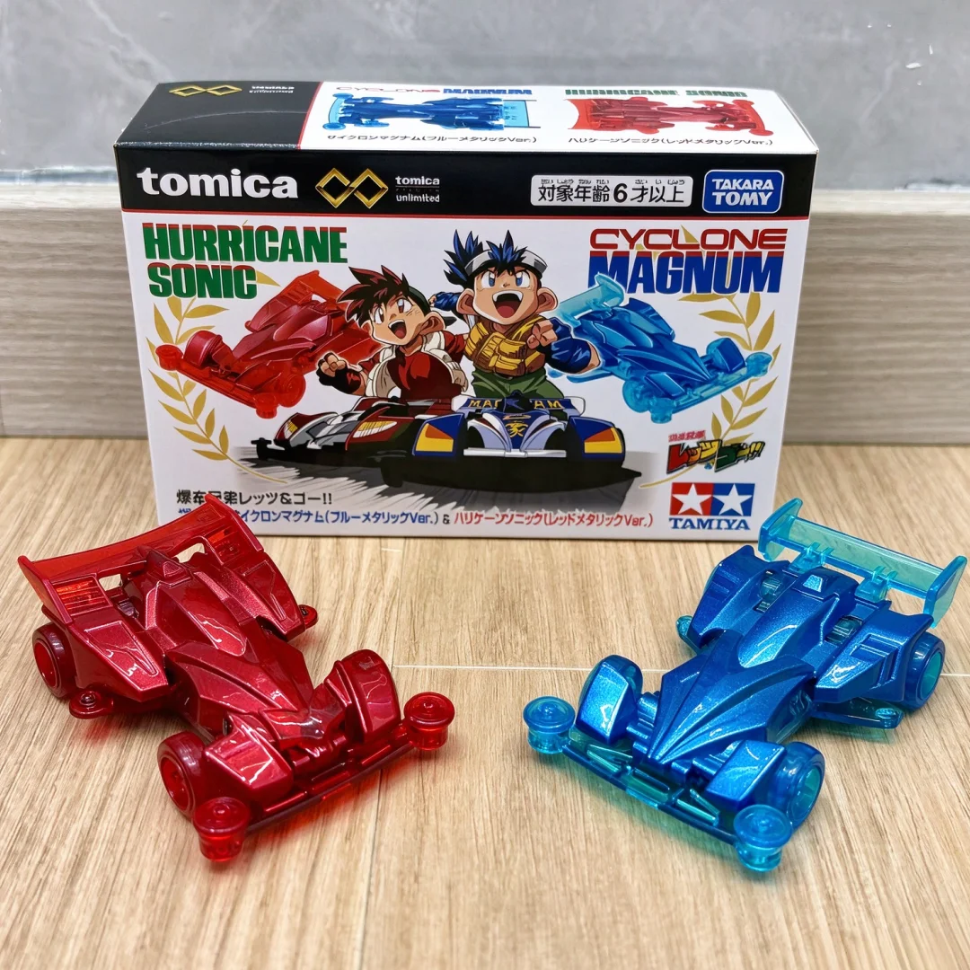TAKARA TOMY Tomica Mini 4WD Racing Car Set Cyclone Magnum Hurricane Sonic Alloy Vehicle Model Collectible Decoration