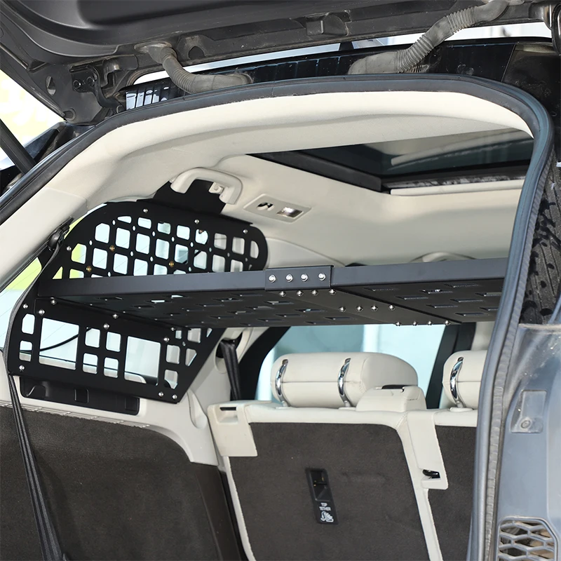 랜드로버 디스커버리 5 LR5 2017-2025 차량 후면 트렁크 측면 창문 브래킷 개조 수납 패널 다층 랙 액세서리