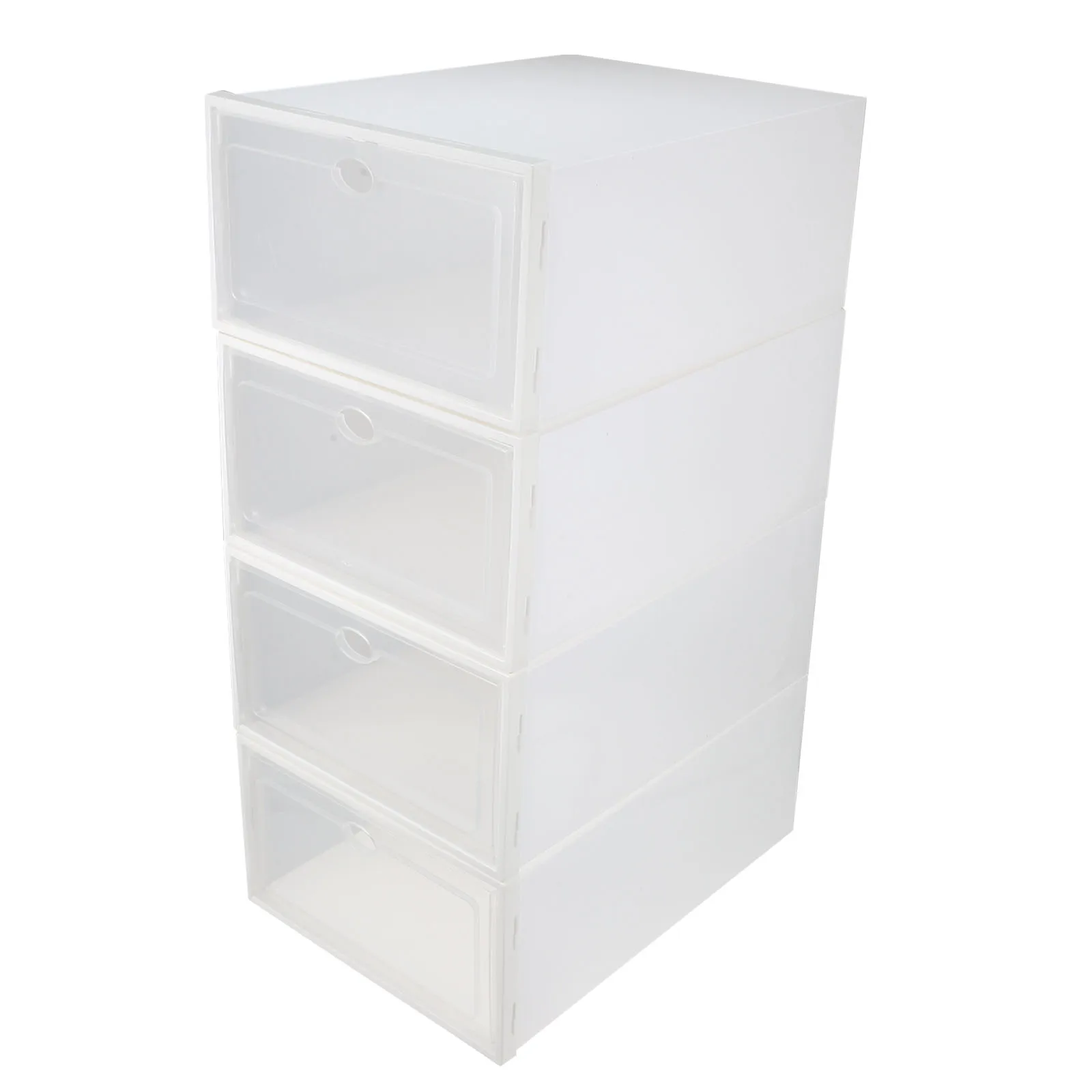 

4 Pcs Plastic Shoe Box Men Shoes Storage Boxes Practical Case Cases Showcase Shoeboxes
