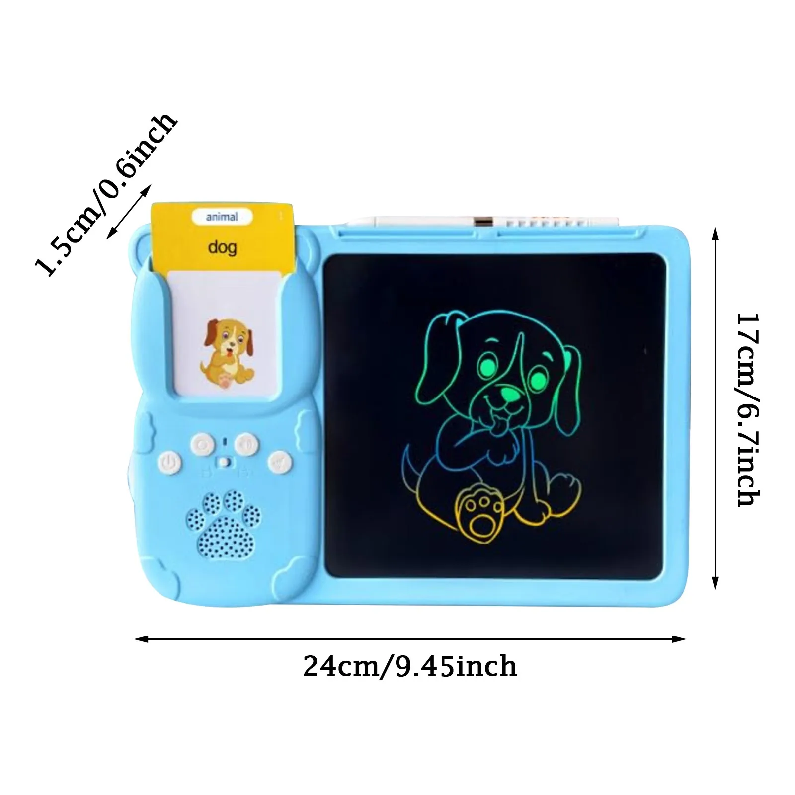 لوحة الكتابة اليدوية لآلة البطاقات، آلة بطاقة LCD متعددة الوظائف لتعليم الطفولة المبكرة، بطاقة تعليمية باللغة الإنجليزية عن طريق الفم #6