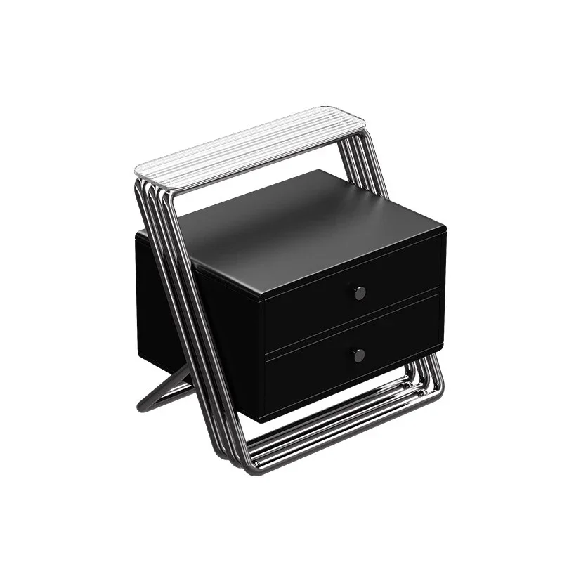 

European Aesthetic Bedside Table Practical Luxury Storage Modern Nightstands Management Unique Bedroom Furniture Mesa De Noche